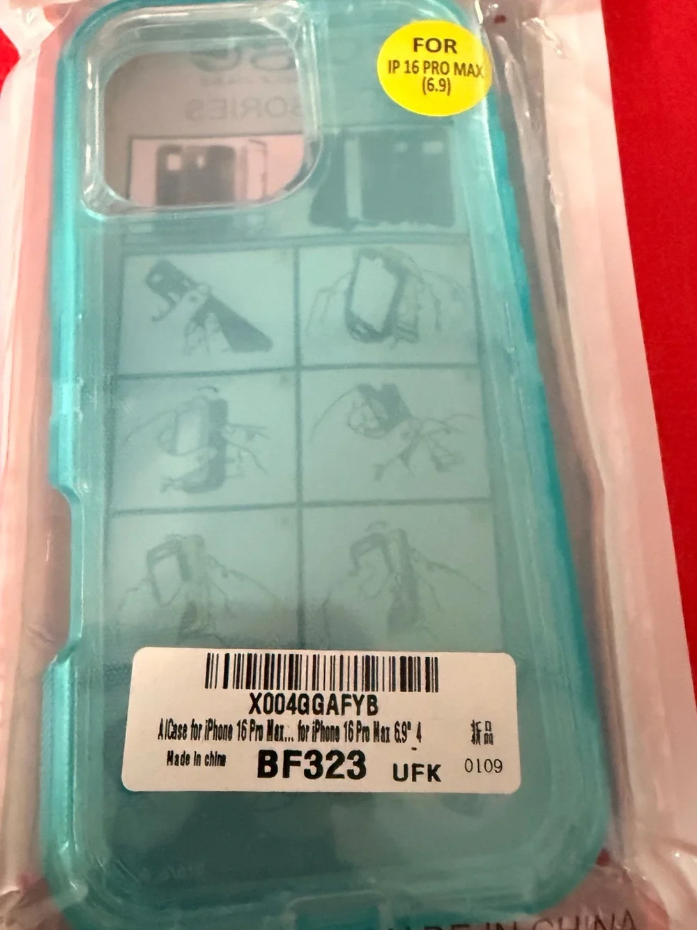 Protective Turquoise Phone Case for iPhone 16 Pro Max